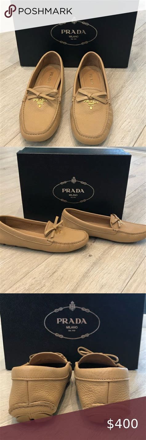 Prada Leather Driver Moccasins 